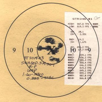 A 0.325&quot; taper crimp applied as measured at the mouth.