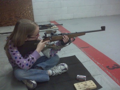 My daughter is shooting a CZ 452 Scout