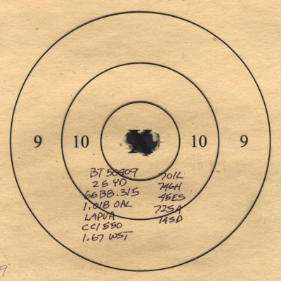 Test Target at 25 Yards