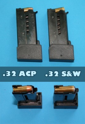 Same magazine can be used for both 32 calibers - 32ACP and 32 S&amp;amp;W Long (wad Cutter)