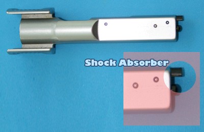 The Shocj Absorber is integrated in the bolt. This makes it easier for monitoring and service.