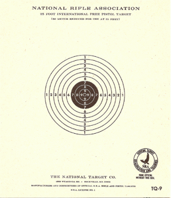 25 foot ISU Pistol Target