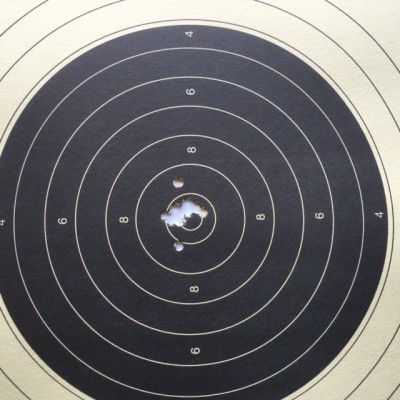 100 yards KK500 British NSRA target.