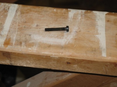 Here is the screw loose on the bench.  Note the bottom of the head is flat.  This screw would be a &amp;quot;cheese head&amp;quot; (I am not kidding) more common a &amp;quot;pan head&amp;quot; should be fine too.